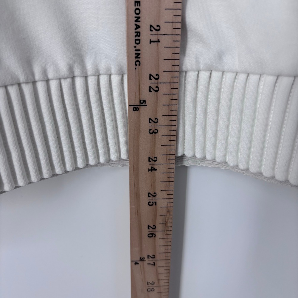 COS Ribbed Hem Crewneck Sweatshirt Women Medium White Pullover Minimalist NEW - Picture 6 of 9